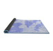 Sideview of Abstract Blue Modern Rug, abs780blu