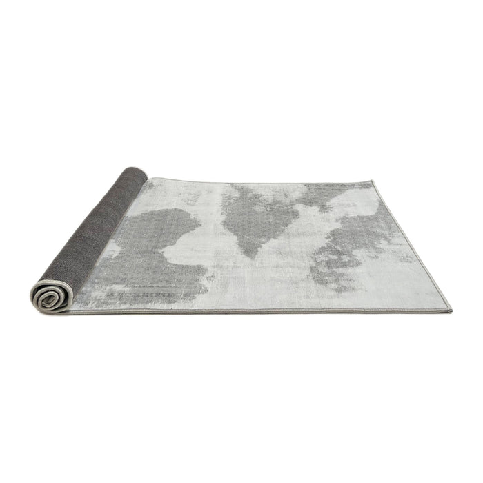 Sideview of Abstract Gray Modern Rug, abs780gry