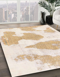 Abstract Gold Modern Rug, abs780