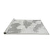 Sideview of Machine Washable Abstract Gray Modern Rug, wshabs780gry