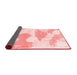 Abstract Red Modern Area Rugs