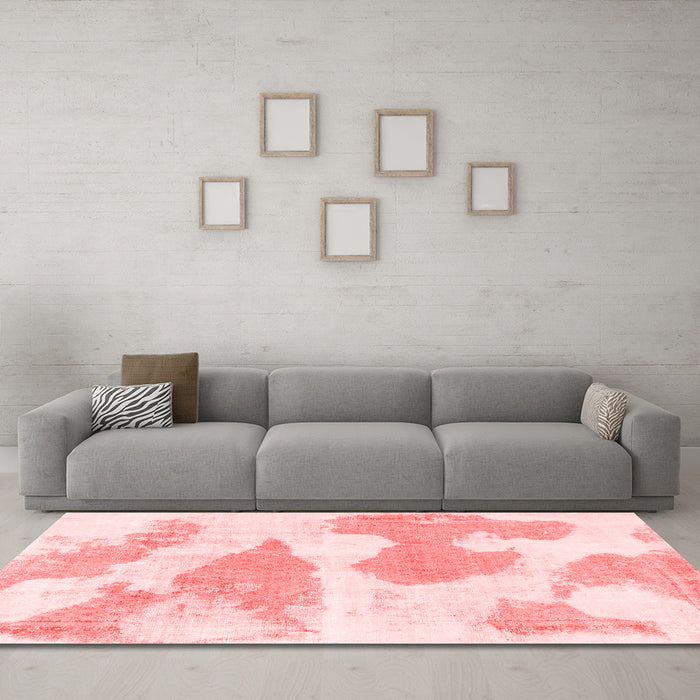 Modern Red Washable Rugs