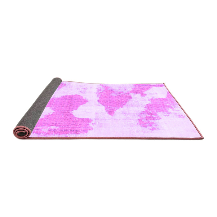 Sideview of Abstract Purple Modern Rug, abs780pur