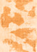 Machine Washable Abstract Orange Modern Area Rugs, wshabs780org