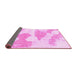 Sideview of Abstract Pink Modern Rug, abs780pnk