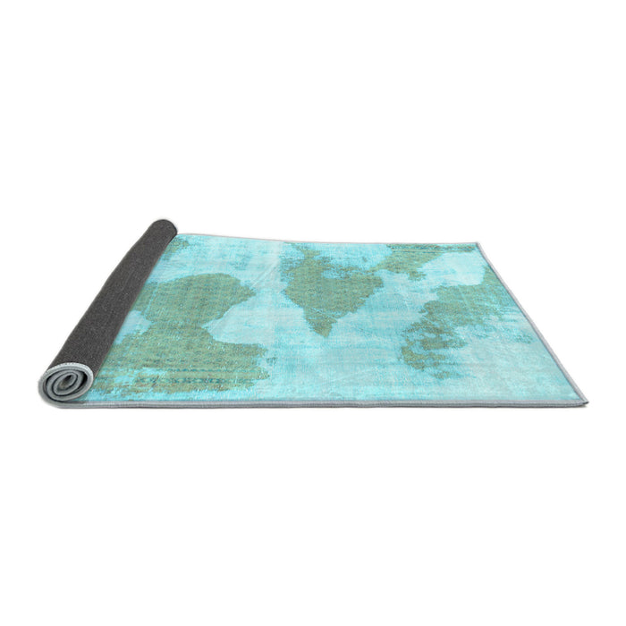 Sideview of Abstract Light Blue Modern Rug, abs780lblu