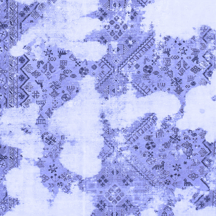 Machine Washable Abstract Blue Modern Rug, wshabs781blu