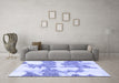 Machine Washable Abstract Blue Modern Rug in a Living Room, wshabs781blu