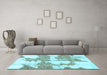 Machine Washable Abstract Light Blue Modern Rug in a Living Room, wshabs781lblu