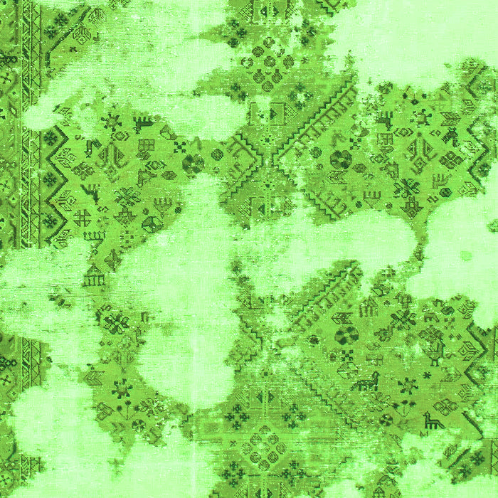 Abstract Green Modern Rug, abs781grn