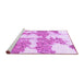 Sideview of Machine Washable Abstract Purple Modern Area Rugs, wshabs781pur