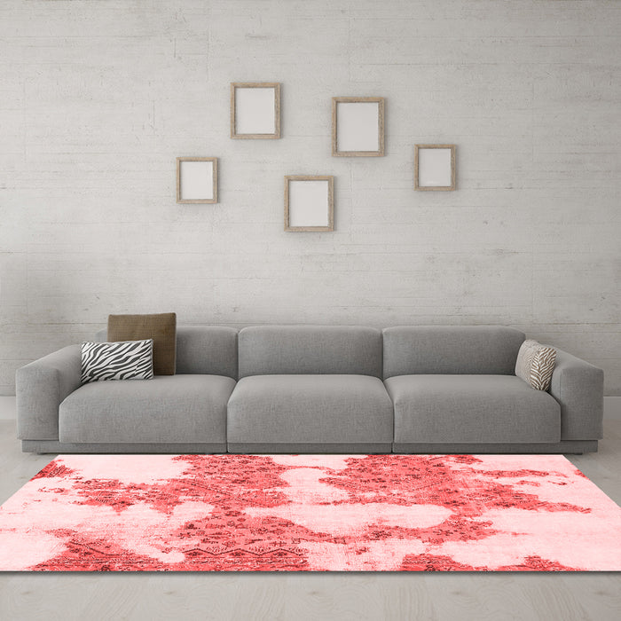 Modern Red Washable Rugs