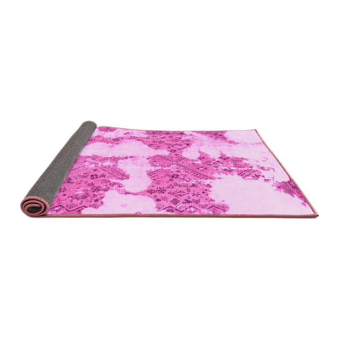 Sideview of Abstract Pink Modern Rug, abs781pnk