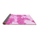 Sideview of Abstract Pink Modern Rug, abs781pnk