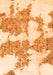 Machine Washable Abstract Orange Modern Area Rugs, wshabs781org