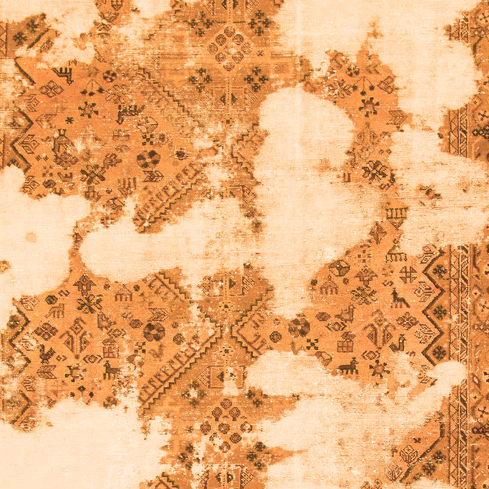 Machine Washable Abstract Orange Modern Area Rugs, wshabs781org