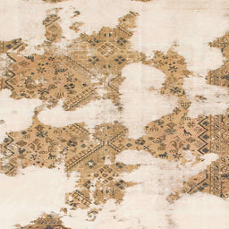 Square Machine Washable Abstract Peach Rug, wshabs781