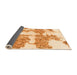 Sideview of Abstract Orange Modern Rug, abs781org