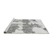 Sideview of Machine Washable Abstract Gray Modern Rug, wshabs781gry