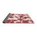 Sideview of Abstract Deep Rose Pink Modern Rug, abs782