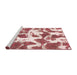 Sideview of Machine Washable Abstract Deep Rose Pink Rug, wshabs782