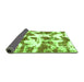 Sideview of Abstract Green Modern Rug, abs782grn