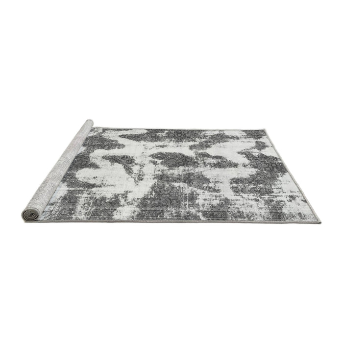 Sideview of Machine Washable Abstract Gray Modern Rug, wshabs782gry