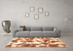Machine Washable Abstract Brown Modern Rug in a Living Room,, wshabs782brn