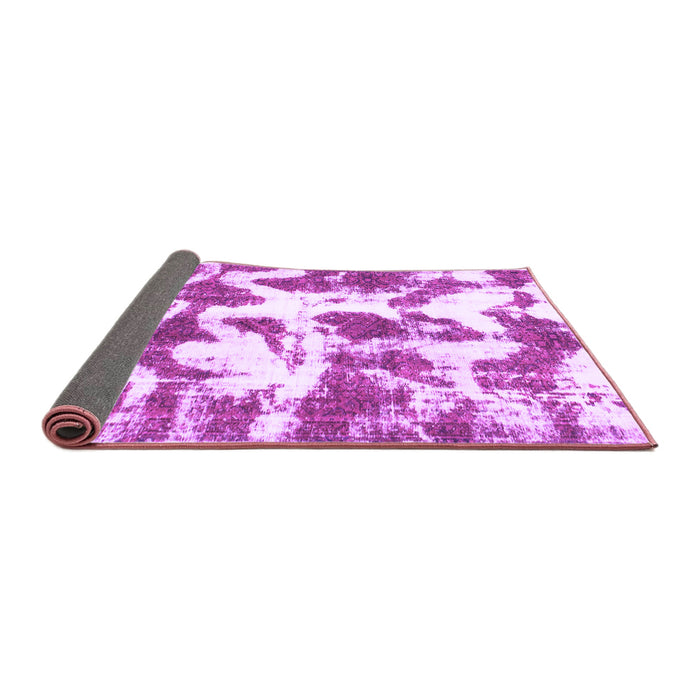 Sideview of Abstract Purple Modern Rug, abs782pur