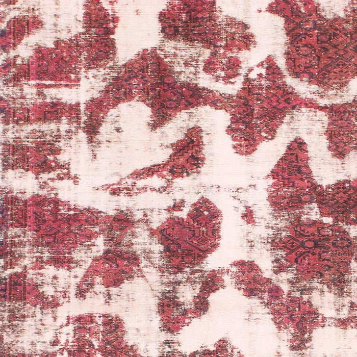 Machine Washable Abstract Deep Rose Pink Rug, wshabs782