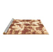 Sideview of Machine Washable Abstract Brown Modern Rug, wshabs782brn
