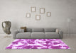 Machine Washable Abstract Purple Modern Area Rugs in a Living Room, wshabs782pur