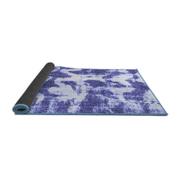 Sideview of Abstract Blue Modern Rug, abs782blu