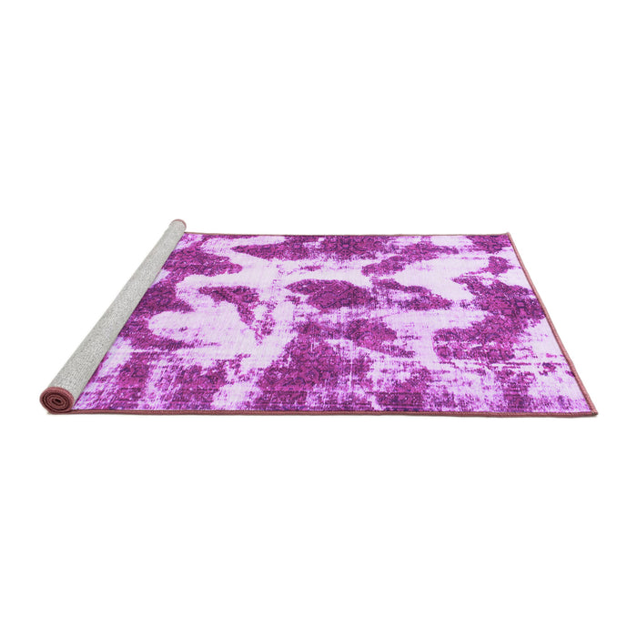 Sideview of Machine Washable Abstract Purple Modern Area Rugs, wshabs782pur