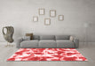 Modern Red Washable Rugs