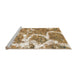 Sideview of Machine Washable Abstract Light Brown Rug, wshabs783