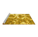 Sideview of Machine Washable Abstract Yellow Modern Rug, wshabs783yw