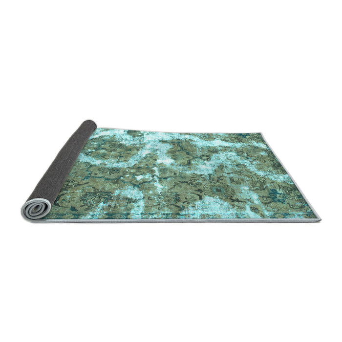 Sideview of Abstract Light Blue Modern Rug, abs783lblu