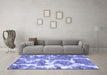 Machine Washable Abstract Blue Modern Rug in a Living Room, wshabs783blu