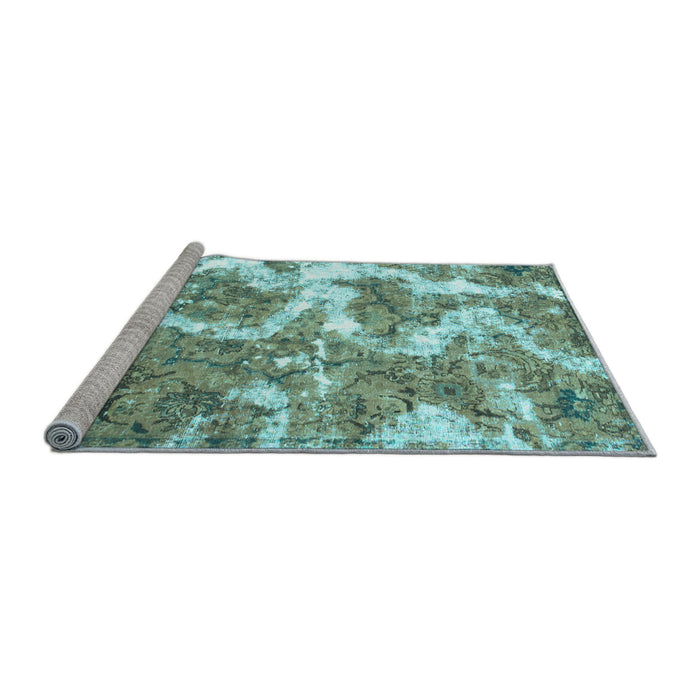 Sideview of Machine Washable Abstract Light Blue Modern Rug, wshabs783lblu