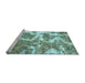 Sideview of Machine Washable Abstract Light Blue Modern Rug, wshabs783lblu