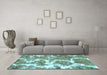 Machine Washable Abstract Light Blue Modern Rug in a Living Room, wshabs783lblu