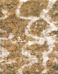 Machine Washable Abstract Light Brown Rug, wshabs783