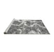 Sideview of Machine Washable Abstract Gray Modern Rug, wshabs783gry