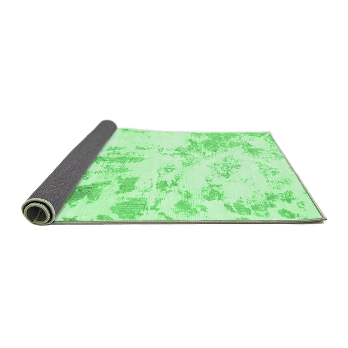 Sideview of Abstract Emerald Green Modern Rug, abs784emgrn
