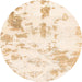 Round Abstract Bisque Beige Modern Rug, abs784