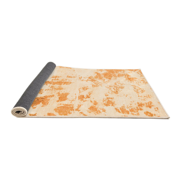 Sideview of Abstract Orange Modern Rug, abs784org