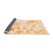 Sideview of Abstract Orange Modern Rug, abs784org