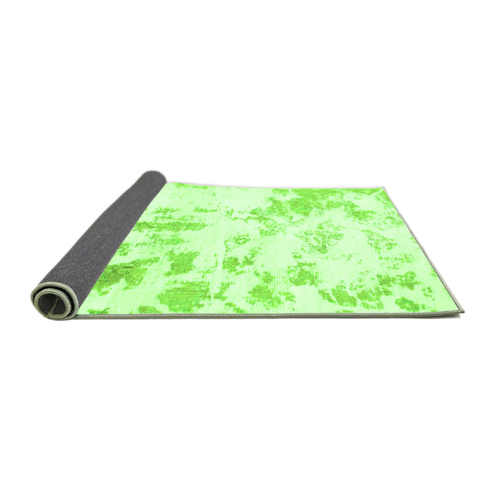 Sideview of Abstract Green Modern Rug, abs784grn