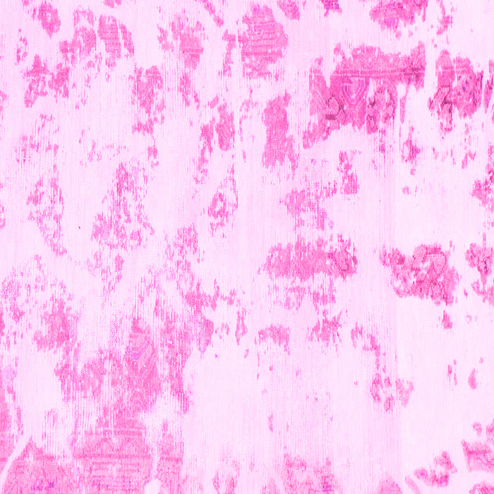 Square Machine Washable Abstract Pink Modern Rug, wshabs784pnk